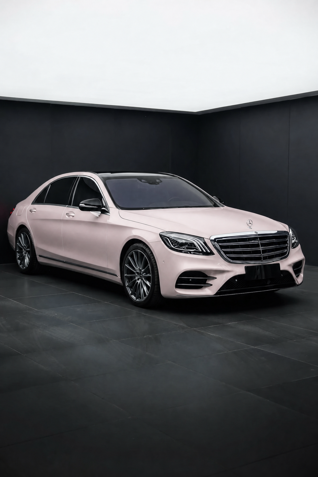 Satin Liquid Metallic Seashell Pink