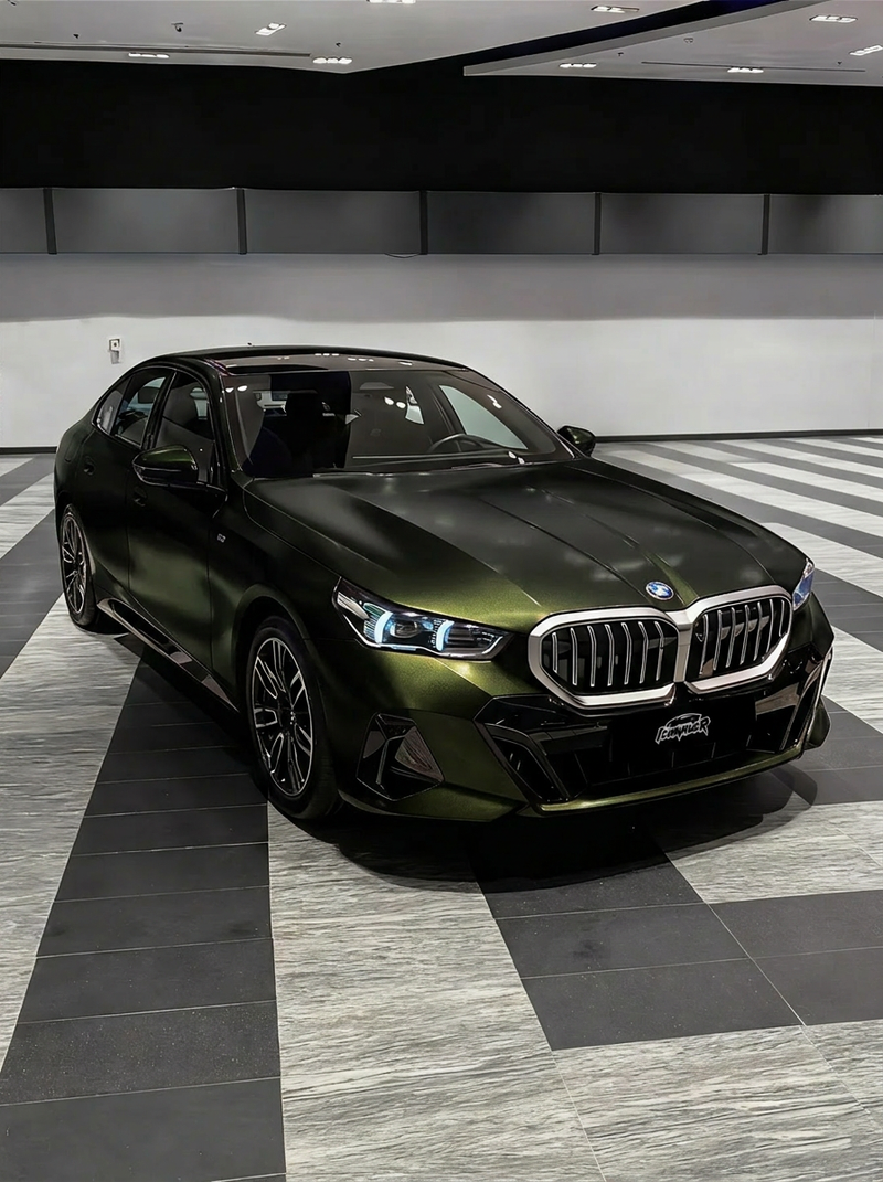 Matte Black Iridescent Green & Gold